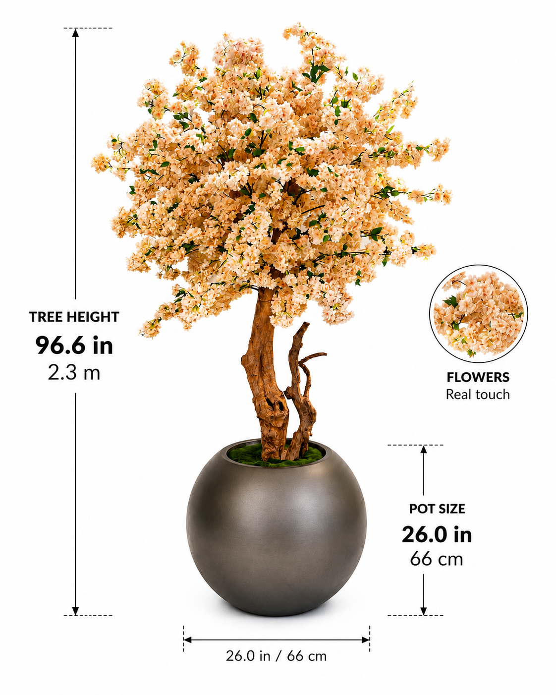 Luxury Champagne Cherry Blossom Tree